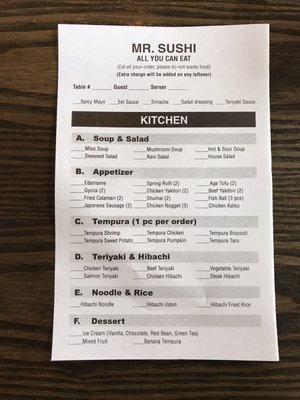 Menu photo 7 Mr Sushi Cherry Hill, NJ
