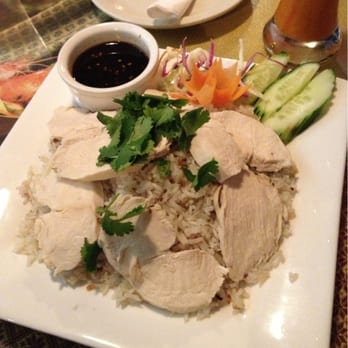 Thai Cuisine - Kao man kai - steamed chicken over rice - Thai Near Me - Austin, Texas
