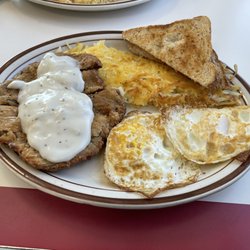 Major's Restaurant - Chicken Country Fried Steak , 2 Eggs , Hash Browns & Toast