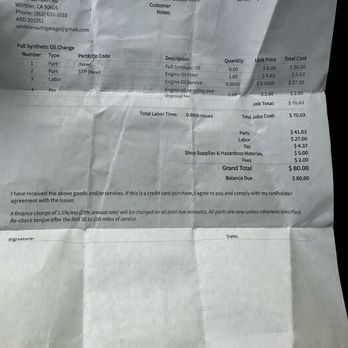 Whittier Auto Garage - Invoice nov18 - Auto Repair Near Me - Whittier, California Whittier Auto Garage - Invoice nov18 - Auto Repair Near Me - Whittier, California