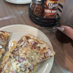 Chicken cilantro barbecue pizza