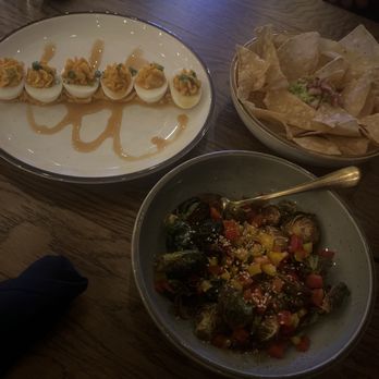 The Golden Rule - Deviled eggs, bacon guacamole, and Brussels sprouts - Cocktail Bars Near Me - Georgetown, Texas The Golden Rule - Deviled eggs, bacon guacamole, and Brussels sprouts - Cocktail Bars Near Me - Georgetown, Texas