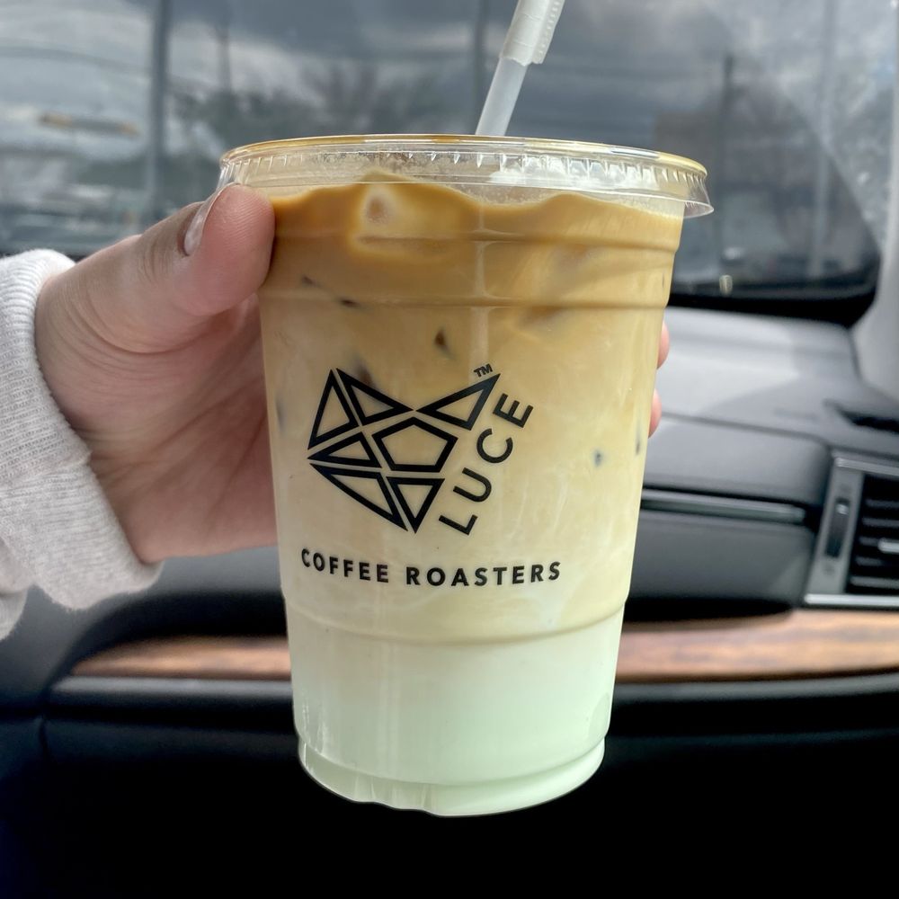 Luce Ave Coffee Roasters - The iced Island Latte (Pandan Latte) - Coffee & Tea Near Me - Houston, Texas