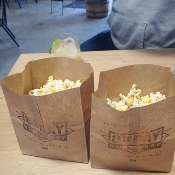 8th Day Distillery - Complimentary popcorn - Distilleries Near Me - Indianapolis, Indiana