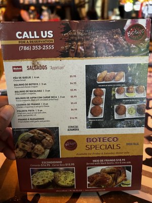Menu photo 4 Boteco Miami, FL