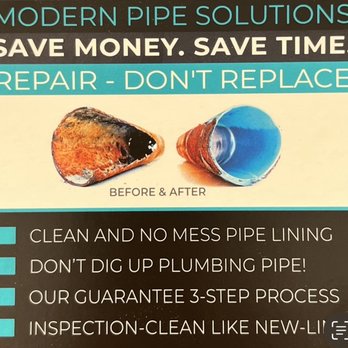 Modern Pipe Solutions - A brand new pipe within your old existing pipe without the mess of digging! - Plumbing Near Me - Escondido, California Modern Pipe Solutions - A brand new pipe within your old existing pipe without the mess of digging! - Plumbing Near Me - Escondido, California