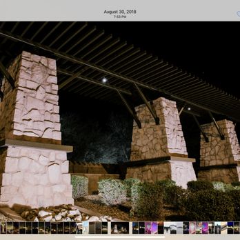 Abstract Lighting - HOA entrance using both up lights and down lights - Lighting Fixtures & Equipment Near Me