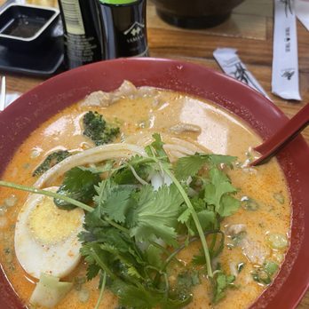 Sake Bar Bento Express - Red curry soup bowl with rice noodle and pork - Sushi Bars Near Me - Kissimmee, Florida