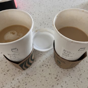 Starbucks - A full latte? I think not, especially since nobody has even take a sip yet - Coffee & Tea Near Me - Burbank, California