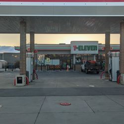 7-Eleven - This location faces west and has no tables for sitting, but some sidewalk for standing around, FYI. (Good for bikers to know.)