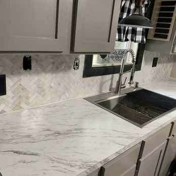 Pinnacle Drywall - Stone Marble backsplash and countertop install. - Drywall Installation & Repair Near Me