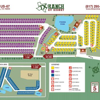 Texas Ranch RV Resort - Park Site Map - RV Parks Near Me - Alvarado, Texas Texas Ranch RV Resort - Park Site Map - RV Parks Near Me - Alvarado, Texas