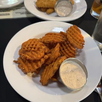 JRs Sand Trap - Sweet potato fries + calamari fries with trap sauce - Burgers Near Me - Port Ludlow, Washington