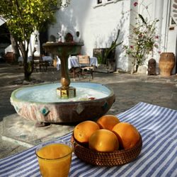 Korakia Pensione - Freshly squeezed orange juice for breakfast. Nice touch!