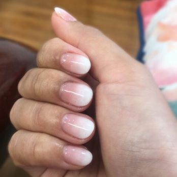 Jennie's Nails - Gel mani pink to white ombré :) so pretty!!! - Nail Salons Near Me - San Bruno, California Jennie's Nails - Gel mani pink to white ombré :) so pretty!!! - Nail Salons Near Me - San Bruno, California