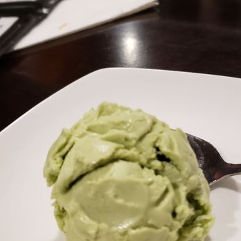 Arigato - Green tea ice cream and vanilla in the background - Sushi Bars Near Me - Edgewater, New Jersey