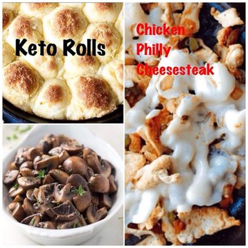 Big Mama's Meal Prep - a collage of chicken rolls, chicken phily cheesesteak, and a bowl of mushrooms - Food Delivery Services Near Me - Pickerington, Ohio