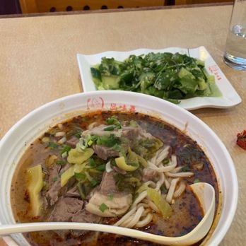 Tasty Place - Beef in Pickled Mustard Noodle Soup. Cucumber with Garlic - Chinese Near Me - Millbrae, California Tasty Place - Beef in Pickled Mustard Noodle Soup. Cucumber with Garlic - Chinese Near Me - Millbrae, California