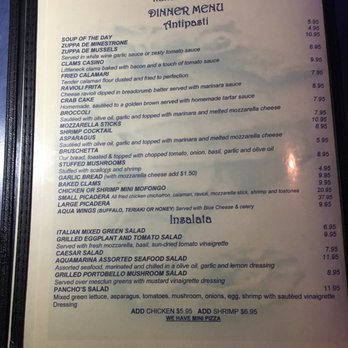 Aqua Marina - Dinner and Insalata menu - Italian Near Me - New York, New York