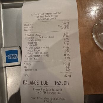 Earle Street Kitchen and Bar - Reasonable prices! - Bars Near Me - Anderson, South Carolina
