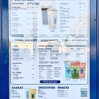Dutch Bros Coffee - Menu as of Oct 2024 - Juice Bars & Smoothies Near Me - Concord, California