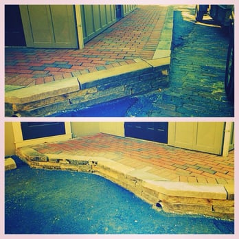 Keny Landscape - a stone bench and a brick walkway - Landscaping Near Me - Columbus, Ohio Keny Landscape - a stone bench and a brick walkway - Landscaping Near Me - Columbus, Ohio