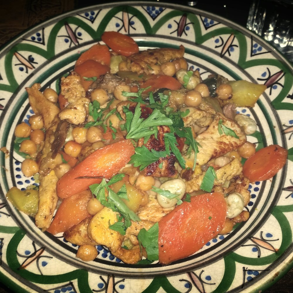 Chicken and vegetable couscous. It was just perfect !