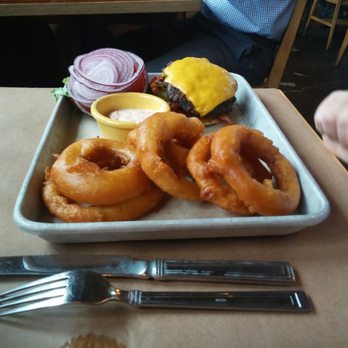 Vinsetta Garage - Vinsetta with onion rings - American Near Me - Berkley, Michigan Vinsetta Garage - Vinsetta with onion rings - American Near Me - Berkley, Michigan