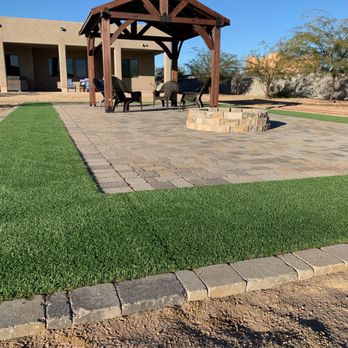 Phoenix Pavers - Pavers, paver border, firepit and artificial turf - General Contractors Near Me - Phoenix, Arizona