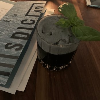 District 42 - This is the tastiest mocktail! Great for hangovers (from tequila shots the night before) because it's got charcoal but it's DELISH!!! - Cocktail Bars Near Me - Asheville, North Carolina District 42 - This is the tastiest mocktail! Great for hangovers (from tequila shots the night before) because it's got charcoal but it's DELISH!!! - Cocktail Bars Near Me - Asheville, North Carolina