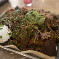 Yavapai Tavern - Nachos with guacamole, pork, cheese, jalapeños, sour cream