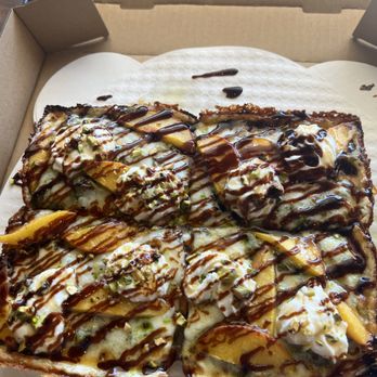 99 Craft Pizza - Pistachio pesto peach caprese - Pizza Near Me - Fresno, California