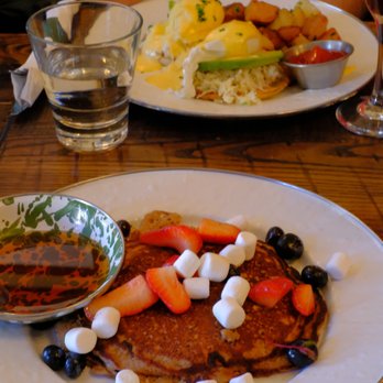 Chief Sullivan's - pancakes with berries. Awesome consistency, i just wish i had more in quantity - Sports Bars Near Me - San Francisco, California