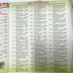 River Sushi - Menu (outside)