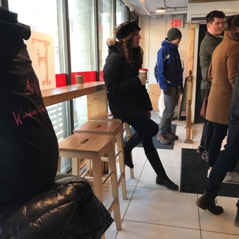 Fahrenheit Coffee - 4 stools overlooking Richmond Street. Gets busy real quick. - Coffee & Tea Near Me - Toronto, Ontario