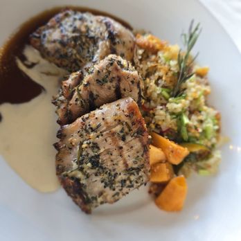 Chef Chai - Grilled rosemary garlic pork tenderloin - salty and peppery taste overpowered the rosemary and garlic. The sauce was salty too. - Asian Fusion Near Me - Honolulu, Hawaii