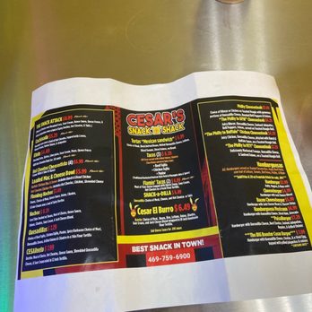 Cesar's Snack Shack - Menu - Cheesesteaks Near Me - Duncanville, Texas Cesar's Snack Shack - Menu - Cheesesteaks Near Me - Duncanville, Texas
