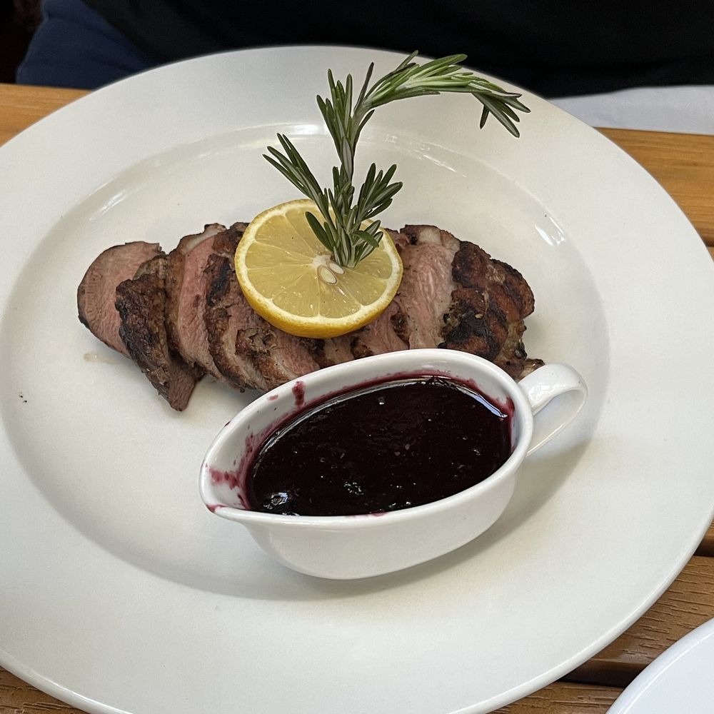 The duck. It was pretty dry, the sauce was a great addition.