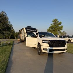 Wanderlust Crossings RV Park - RV Truck wide parking picnic tables just so nice nice