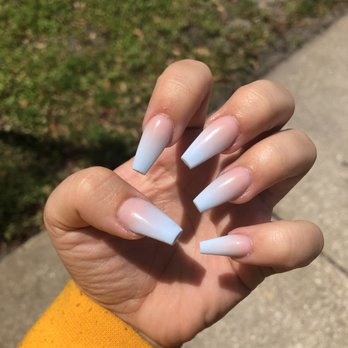 Total Nails + - Perfect blue into pink ombre! And I was a walk in too. Amazing job. - Nail Salons Near Me - Jacksonville, Florida