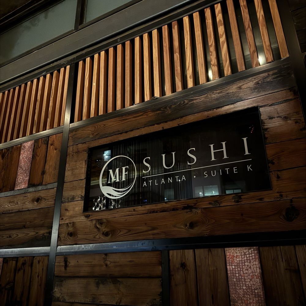 MF Sushi - Exterior signage. Hard to find in the dark. - Japanese Near Me - Atlanta, Georgia MF Sushi - Exterior signage. Hard to find in the dark. - Japanese Near Me - Atlanta, Georgia