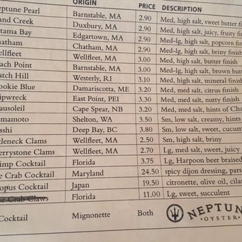 Neptune Oyster - Cold bar menu - Seafood Near Me - Boston, Massachusetts Neptune Oyster - Cold bar menu - Seafood Near Me - Boston, Massachusetts
