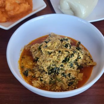 Palatable Nigerian Cuisine - Elegusi with goat and fufu - African Near Me - Austin, Texas Palatable Nigerian Cuisine - Elegusi with goat and fufu - African Near Me - Austin, Texas