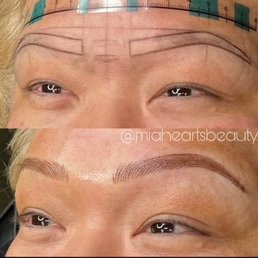 Combo Eyebrows: before and after Combo Eyebrows: before and after