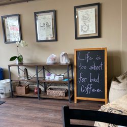 Taylor Roasted Coffeehouse - Takeout station by the door :)