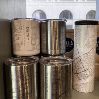 Pure Detroit - Coffee travel mugs with Detroit maps - Women's Clothing Near Me - Detroit, Michigan