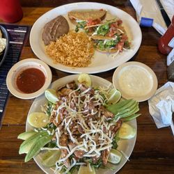 Blue Agave - I got the Avocado Salad and he had the Taco Plate.
