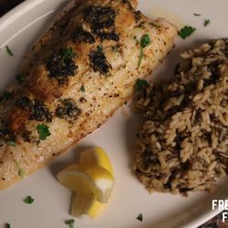 The Blue Pelican Inn - Crab Stuffed Walleye