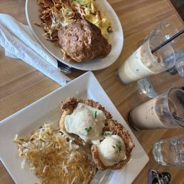 Country Benedict Farmers Scrambler Chai latte Country Benedict Farmers Scrambler Chai latte