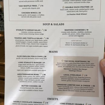 Stanley's Bar & Grill - Menu - Bars Near Me - Vancouver, British Columbia Stanley's Bar & Grill - Menu - Bars Near Me - Vancouver, British Columbia